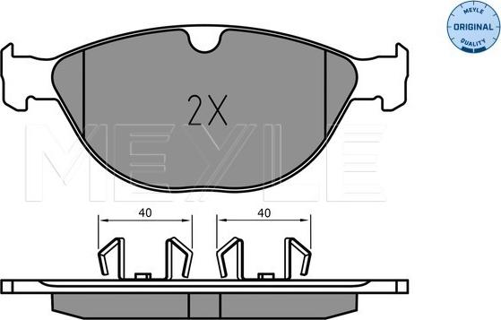 Meyle 025 238 9518 - Kit pastiglie freno, Freno a disco autozon.pro