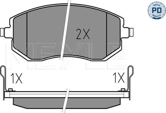 Meyle 025 238 6517/PD - Kit pastiglie freno, Freno a disco autozon.pro