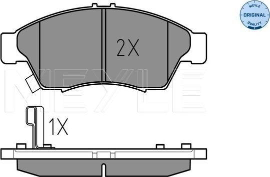 Meyle 025 238 1716/W - Kit pastiglie freno, Freno a disco autozon.pro