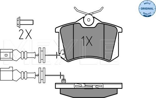 Meyle 025 238 2317/W - Kit pastiglie freno, Freno a disco autozon.pro