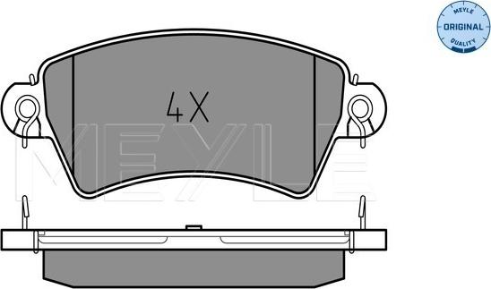 Meyle 025 233 9617 - Kit pastiglie freno, Freno a disco autozon.pro