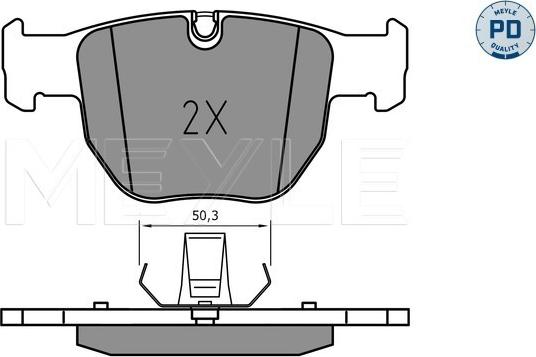 Meyle 025 233 9719/PD - Kit pastiglie freno, Freno a disco autozon.pro