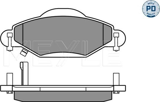 Meyle 025 233 4017/PD - Kit pastiglie freno, Freno a disco autozon.pro