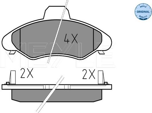 Meyle 025 233 0018/W - Kit pastiglie freno, Freno a disco autozon.pro