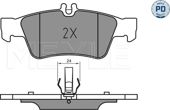 Meyle 025 233 3516/PD - Kit pastiglie freno, Freno a disco autozon.pro