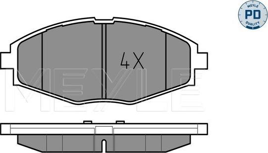 Meyle 025 232 4117/PD - Kit pastiglie freno, Freno a disco autozon.pro