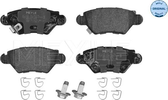 Meyle 025 232 5817/W - Kit pastiglie freno, Freno a disco autozon.pro