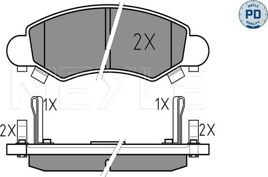 Meyle 025 232 5316/PD - Kit pastiglie freno, Freno a disco autozon.pro