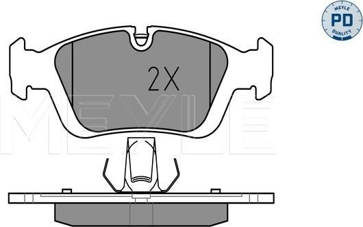 Meyle 025 232 8717/PD - Kit pastiglie freno, Freno a disco autozon.pro