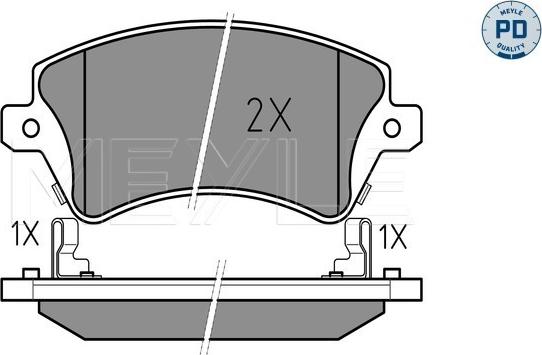 Meyle 025 237 6617/PD - Kit pastiglie freno, Freno a disco autozon.pro