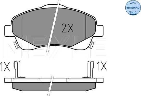 Meyle 025 237 6819/W - Kit pastiglie freno, Freno a disco autozon.pro