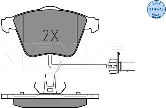 Meyle 025 237 6220/W - Kit pastiglie freno, Freno a disco autozon.pro