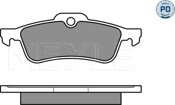 Meyle 025 237 1616/PD - Kit pastiglie freno, Freno a disco autozon.pro