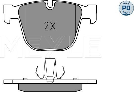 Meyle 025 237 3017/PD - Kit pastiglie freno, Freno a disco autozon.pro