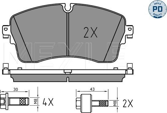 Meyle 025 224 8517/PD - Kit pastiglie freno, Freno a disco autozon.pro