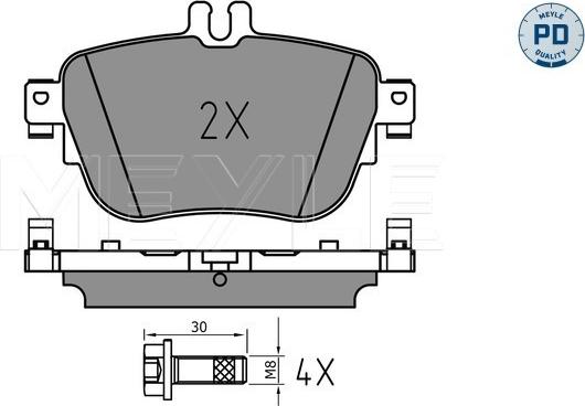 Meyle 025 224 3716/PD - Kit pastiglie freno, Freno a disco autozon.pro