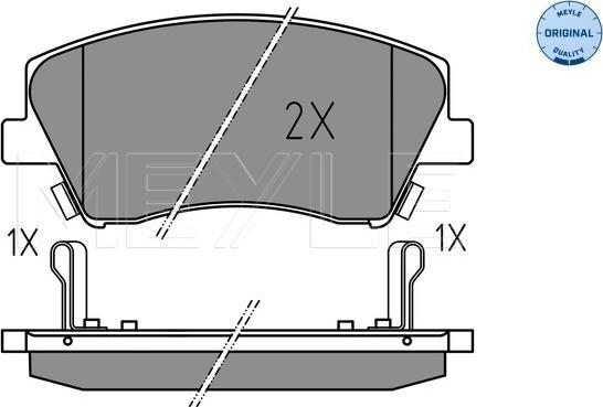 Meyle 025 225 1817 - Kit pastiglie freno, Freno a disco autozon.pro