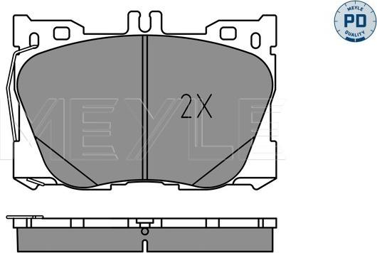 Meyle 025 225 8618/PD - Kit pastiglie freno, Freno a disco autozon.pro