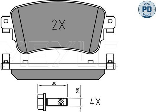 Meyle 025 225 8818/PD - Kit pastiglie freno, Freno a disco autozon.pro