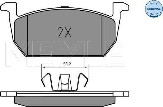 Meyle 025 226 3117 - Kit pastiglie freno, Freno a disco autozon.pro