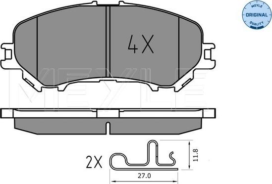 Meyle 025 220 6518 - Kit pastiglie freno, Freno a disco autozon.pro