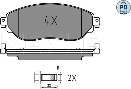 Meyle 025 220 8718/PD - Kit pastiglie freno, Freno a disco autozon.pro