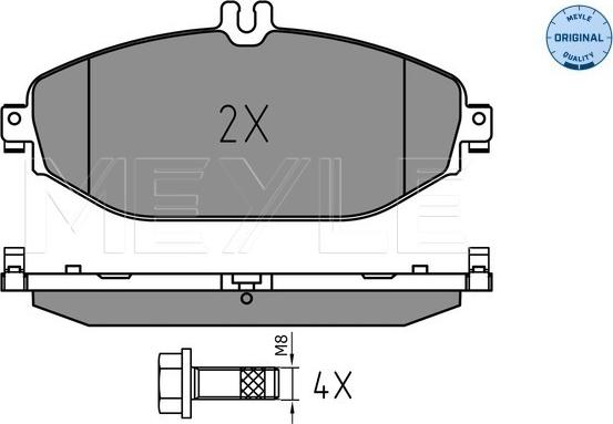 Meyle 025 220 7619 - Kit pastiglie freno, Freno a disco autozon.pro