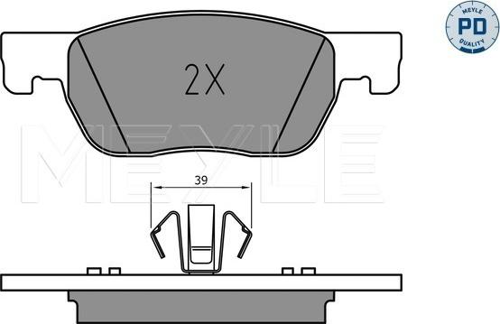 Meyle 025 223 4220/PD - Kit pastiglie freno, Freno a disco autozon.pro