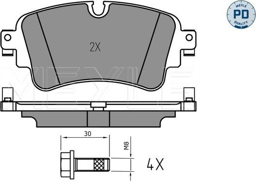 Meyle 025 223 0817/PD - Kit pastiglie freno, Freno a disco autozon.pro