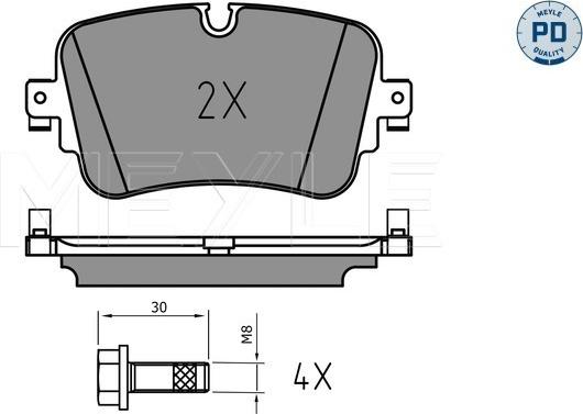 Meyle 025 223 0717/PD - Kit pastiglie freno, Freno a disco autozon.pro