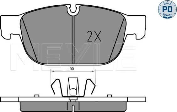 Meyle 025 223 1719/PD - Kit pastiglie freno, Freno a disco autozon.pro