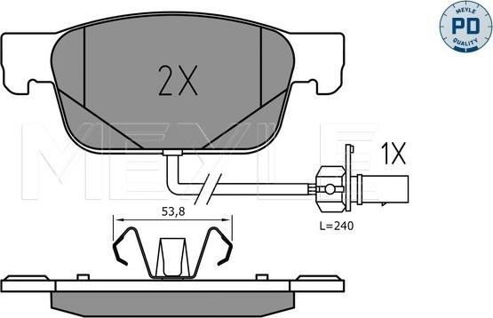 Meyle 025 223 8317/PD - Kit pastiglie freno, Freno a disco autozon.pro