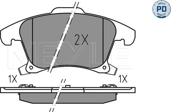 Meyle 025 222 6920/PD - Kit pastiglie freno, Freno a disco autozon.pro