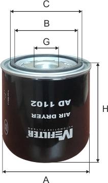 Mfilter AD 1102 - Cartuccia essiccatore aria, Imp. aria compressa autozon.pro