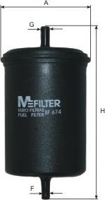 Mfilter BF 674 - Filtro carburante autozon.pro