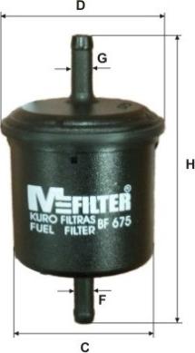 Mfilter BF 675 - Filtro carburante autozon.pro