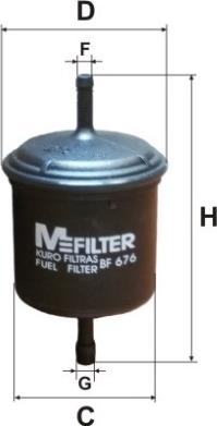 Mfilter BF 676 - Filtro carburante autozon.pro