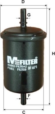 Mfilter BF 671 - Filtro carburante autozon.pro