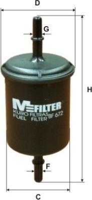 Mfilter BF 672 - Filtro carburante autozon.pro