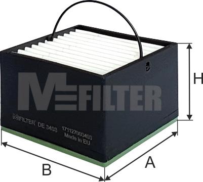 Mfilter DE 3403 - Filtro carburante autozon.pro