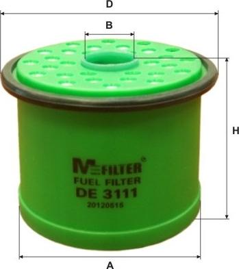 Mfilter DE 3111 - Filtro carburante autozon.pro