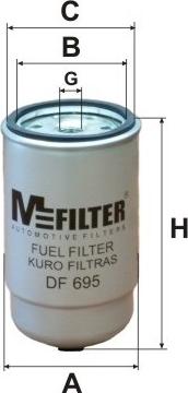 Mfilter DF 695 - Filtro carburante autozon.pro