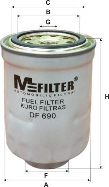 Mfilter DF 690 - Filtro carburante autozon.pro