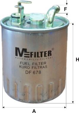 Mfilter DF 678 - Filtro carburante autozon.pro