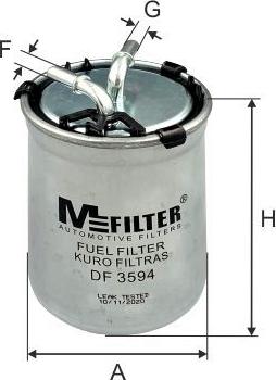 Mfilter DF 3594 - Filtro carburante autozon.pro