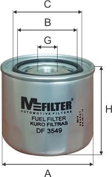 Mfilter DF 3549 - Filtro carburante autozon.pro