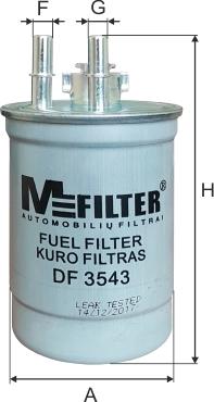 Mfilter DF 3543 - Filtro carburante autozon.pro