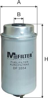 Mfilter DF 3554 - Filtro carburante autozon.pro