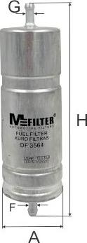 Mfilter DF 3564 - Filtro carburante autozon.pro