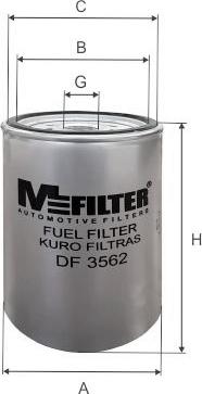 Mfilter DF 3562 - Filtro carburante autozon.pro